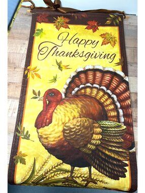 Decorative Thanksgiving Turkey Wall Hanging Garden Flag Autumn Decor